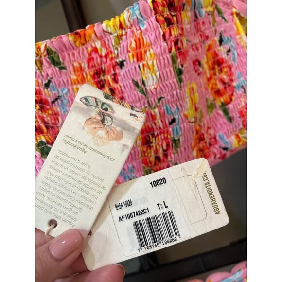 Agua Bendita Rhea Top and Skirt Pink Blossom Womens Size Large - Picture 10 of 12